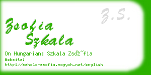 zsofia szkala business card